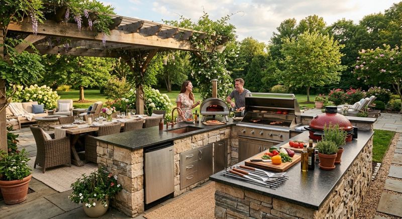 Outdoor Kitchen Construction in Conroe, TX